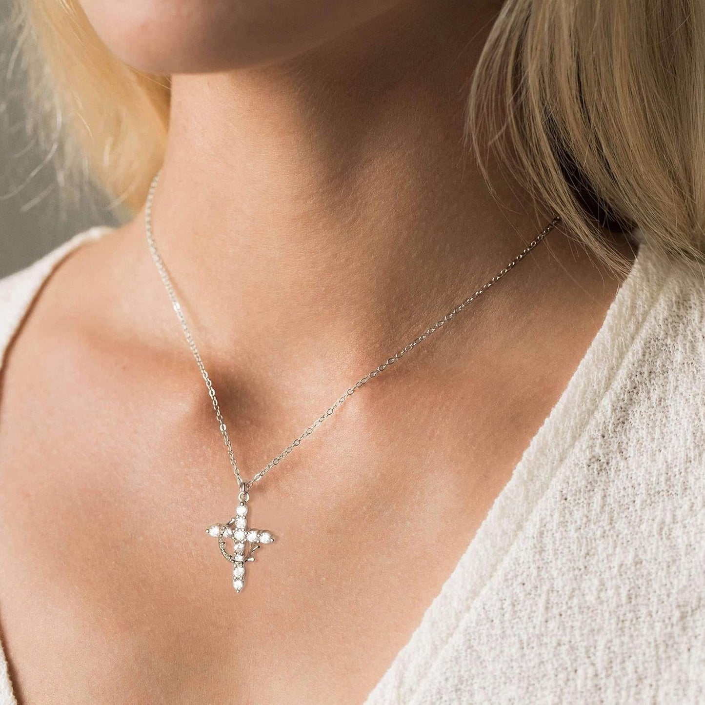 Faithful Crown & Cross Necklace
